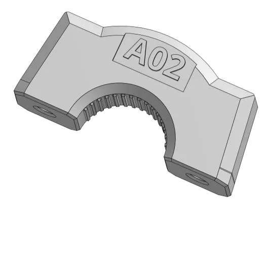 Druckteil A02, die Klemme zwischen Kopf und Hals