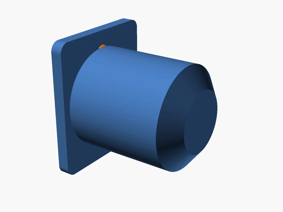 Render des Spulenhalters mit 50 mm Armlänge für schmale Spulen