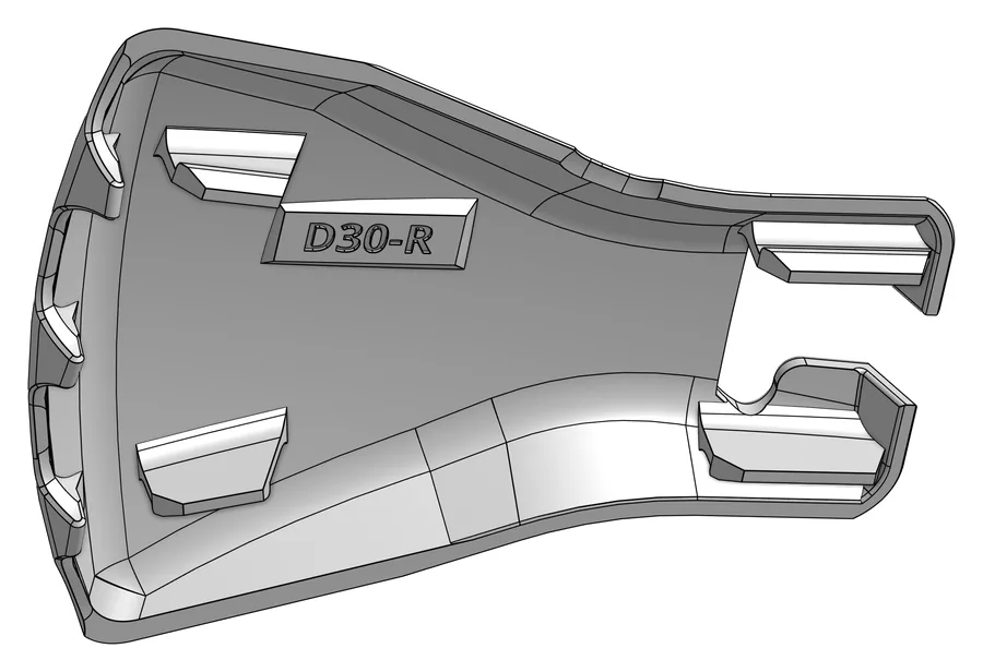 Handabdeckung D30-R von innen ohne Druckhilfe