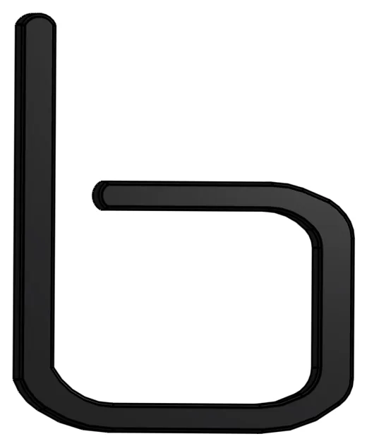 Druckteil B: Logo-Buchstabe b