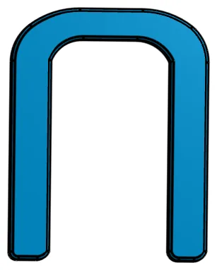 Druckteil i_major: Logo-Bogen (blau)