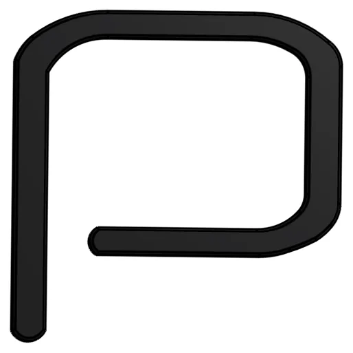 Druckteil P: Logo-Buchstabe p