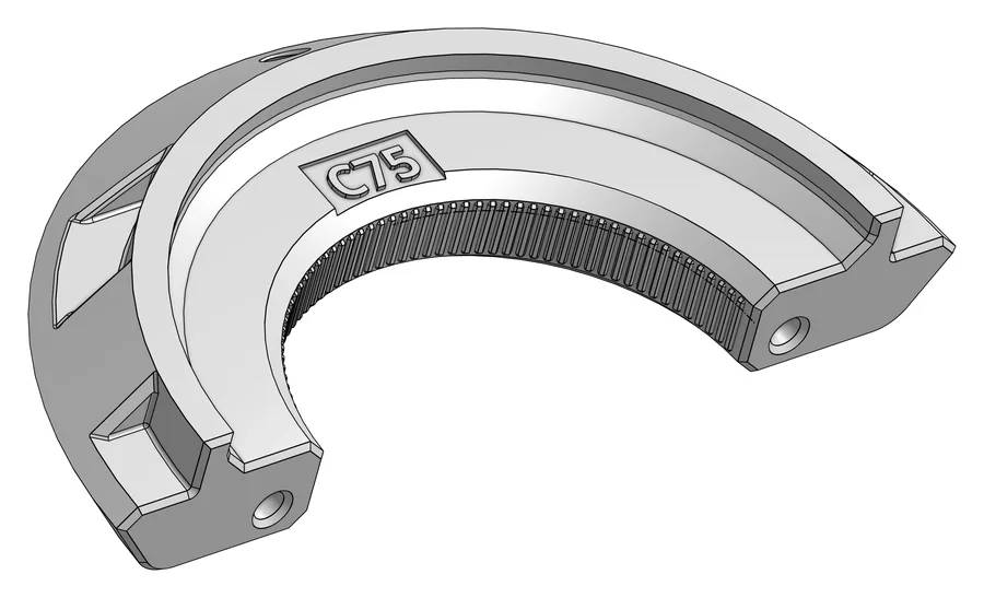 Druckteil C75: Front Bracket Outer Shoulder, Halbring um die Frontkappe