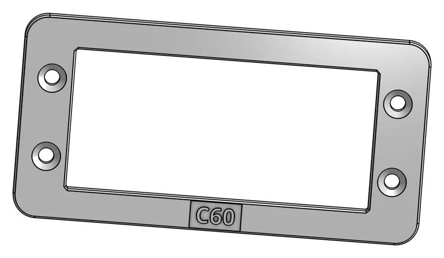 Druckteil C60: Flange Inner Shoulder, Rahmen um den Servo