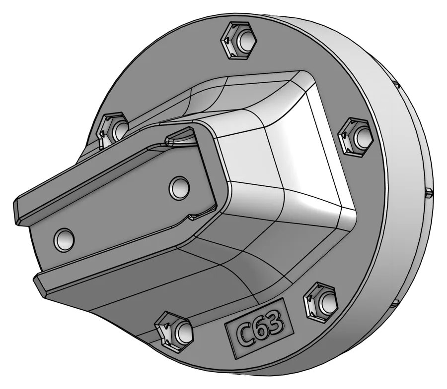 Druckteil C63: Motor Axis Inner Shoulder, Motorachse