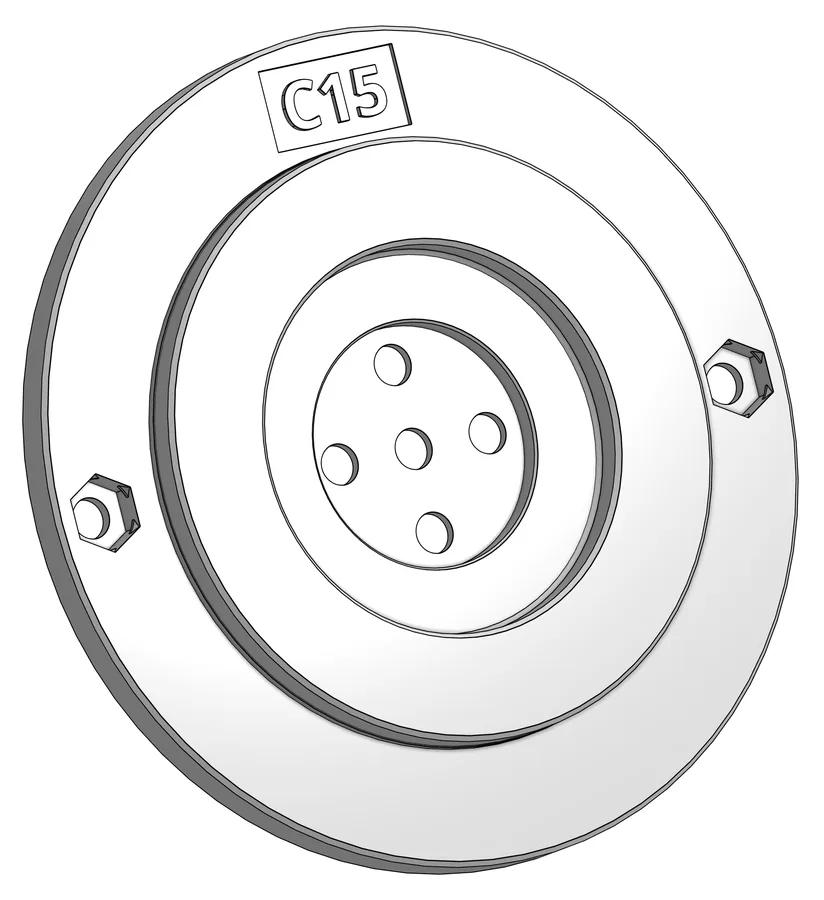 Druckteil C15: Central Rotator Motor Connector, Motorscheibe