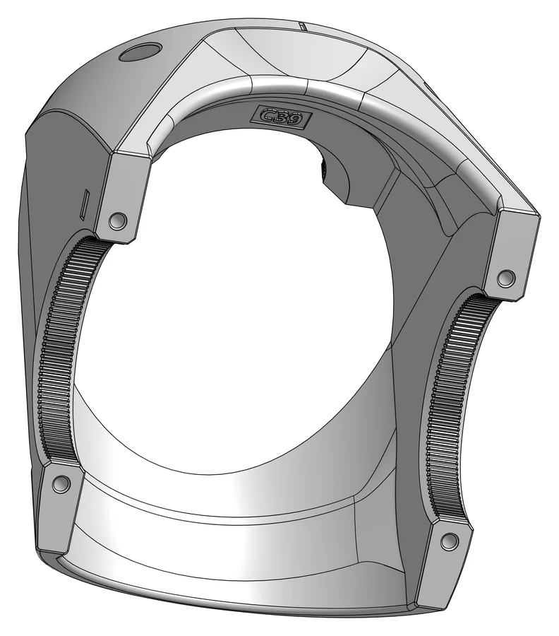 Druckteil C39: Elbow Upper Shell, Oberschale